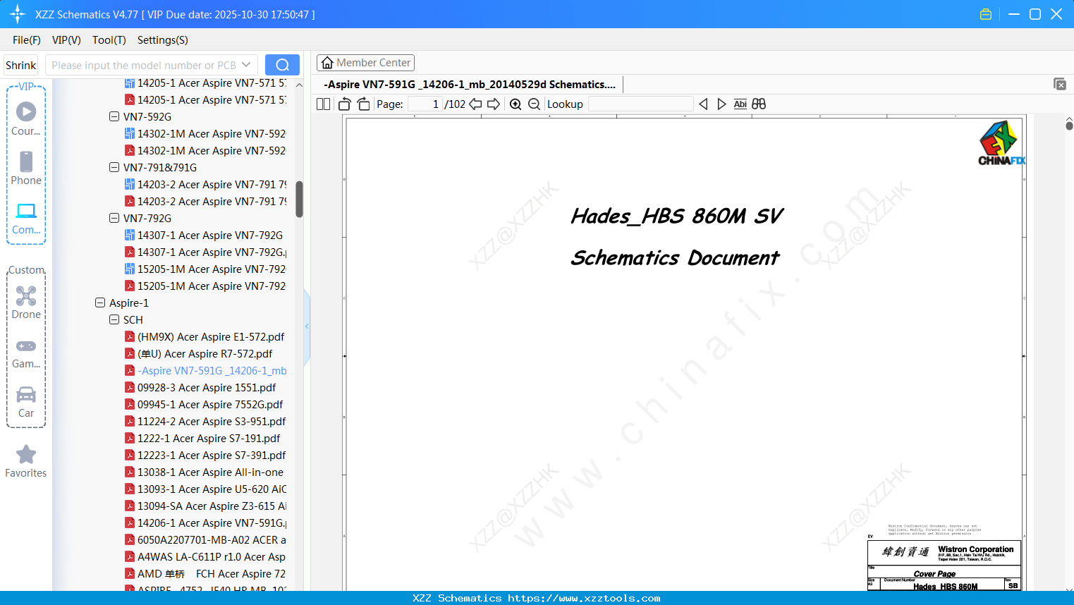 Laptop ACER -Aspire VN7-591G _14206-1_mb_20140529d Schematics